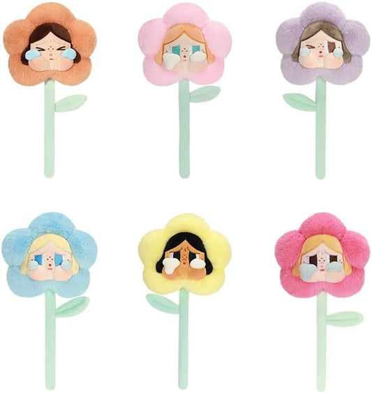 POP MART CRYBABY Sad Club Series - Flor de Pelúcia 6 Caixas Articuladas Personagem Design Premium presentes para mulheres Brinquedo Colecionável Favorito dos Fãs Figura de Ação de Brinquedo de Arte