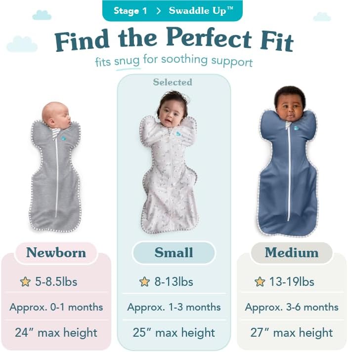 Love To Dream™ Swaddle UP™, Tamanho Pequeno (3,5–6 kg) – Aveia | Ajuste perfeito, promove uma rotina de sono saudável | 1.0 Tog, ideal para primavera e verão (20–24 °C) | Algodão lavável à máquina com zíper duplo
