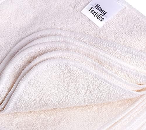 Pacote com 25 Toalhinhas de Bambu Reutilizáveis (Rosto e Bebê) – Toalhas de Flanela Macia de 20 cm x 20 cm com Bolsa Decorativa e Estilosa de 100% Algodão – Essenciais para Recém-Nascidos