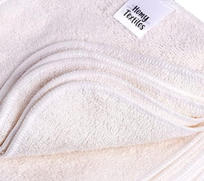 Pacote com 25 Toalhinhas de Bambu Reutilizáveis (Rosto e Bebê) – Toalhas de Flanela Macia de 20 cm x 20 cm com Bolsa Decorativa e Estilosa de 100% Algodão – Essenciais para Recém-Nascidos
