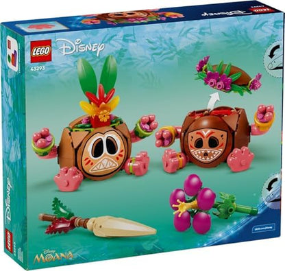 LEGO | Disney Moana Kakamora - Brinquedo com 2 figuras de vasos de flores artificiais para decoração de quarto infantil - Presente para meninas a partir de 9 anos e fãs do filme - 43293