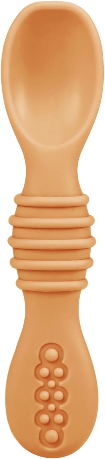 PandaEar Conjunto de 6 colheres de silicone para bebês - Utensílios para autoalimentação de 6 a 12 meses - Colheres infantis para a primeira fase - Essenciais para a alimentação do bebê