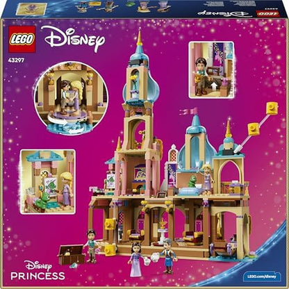 LEGO | Castelo da Rapunzel da Disney - Modelo de Exibição com 4 Mini Bonecas, Figura do Pascal e Acessórios - Presente de Aniversário para Meninas a partir de 6 Anos e Fãs do Filme Enrolados - 43297