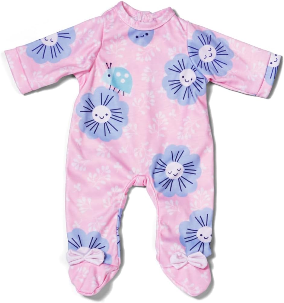 Baby Annabell Macacão rosa - Tecido macio com estampa floral - Serve em qualquer boneca Baby Annabell e BABY born de 43 cm - Indicado para crianças a partir de 3 anos