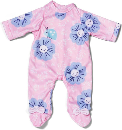 Baby Annabell Macacão rosa - Tecido macio com estampa floral - Serve em qualquer boneca Baby Annabell e BABY born de 43 cm - Indicado para crianças a partir de 3 anos