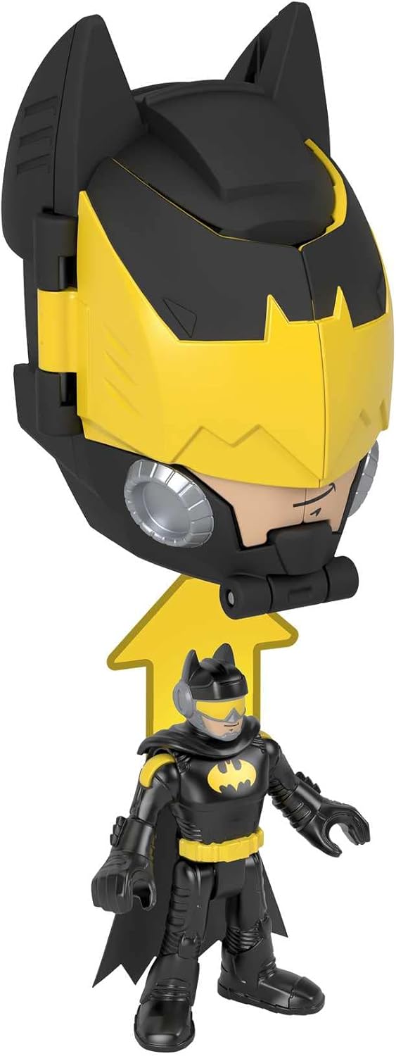 Fisher-Price Imaginext DC Super Friends Head Shifters - Figura do Batman e veículo transformável Batwing para brincadeiras de faz-de-conta a partir de 3 anos de idade