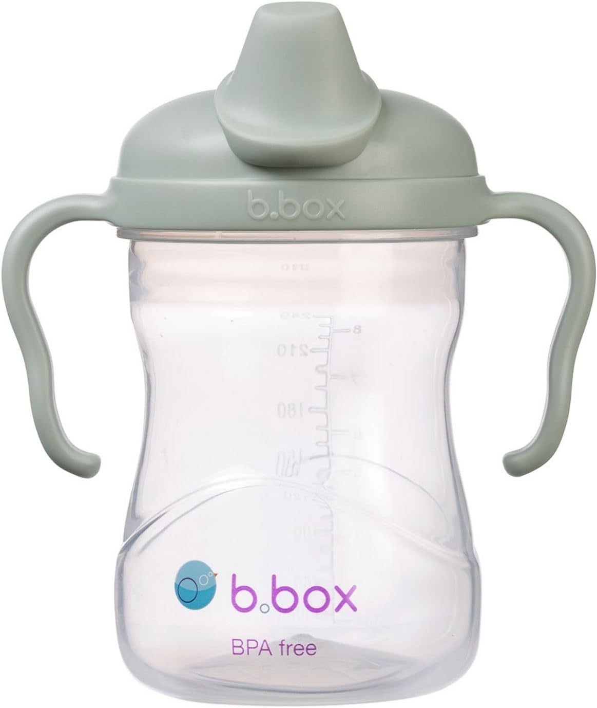 b.box Copo de Treinamento com Bico para Bebês, Antivazamento, Bico de Silicone Macio, Alças de Fácil Aderência, Tampa de Bico Integrada, 240ml, Pode Ser Lavado na Lava-louças, Livre de BPA, Tampa Intercambiável, Idade 6 Meses+