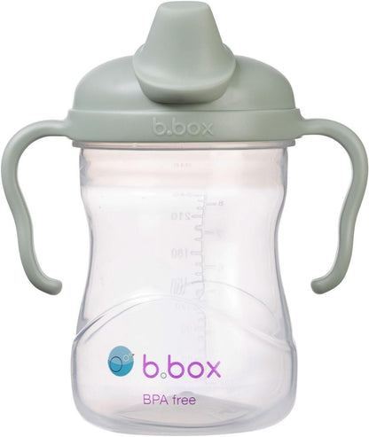 b.box Copo de Treinamento com Bico para Bebês, Antivazamento, Bico de Silicone Macio, Alças de Fácil Aderência, Tampa de Bico Integrada, 240ml, Pode Ser Lavado na Lava-louças, Livre de BPA, Tampa Intercambiável, Idade 6 Meses+