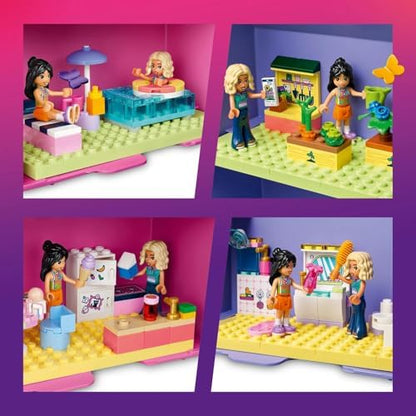 LEGO Mala de Bonecas Criativa Friends - Brinquedo de Viagem com Casa de 8 Cômodos, 2 Mini Bonecas e Acessórios - Ideia de Presente de Aniversário para Meninas a partir de 6 Anos - 42697