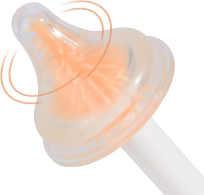 Bebamour Conjunto de escovas para mamadeira 7 em 1, kit de limpeza portátil, laranja