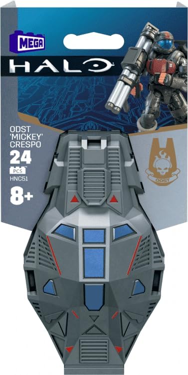MEGA Microfigura de Ação Halo ODST 'Mickey' Crespo com Cápsula de Queda (Drop Pod) HNC51