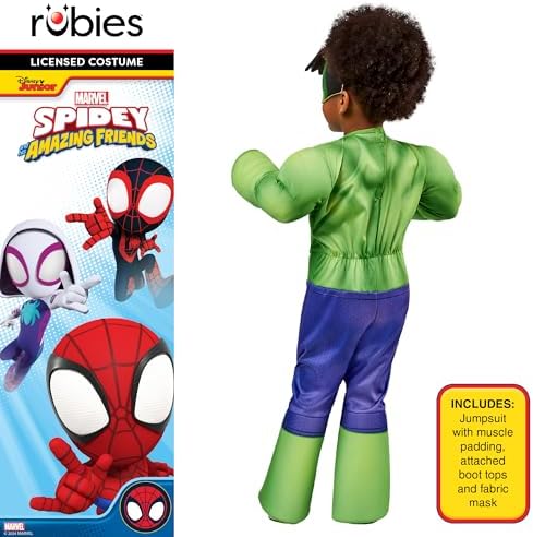 Fantasia Infantil de Luxo do Homem-Aranha e Seus Incríveis Amigos Hulk da Rubies - Fantasia de Super-Herói para Crianças