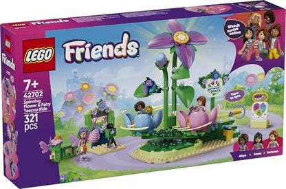 LEGO Friends Brinquedo Xícara de Chá Giratória com Flor e Fada - Inclui 3 Mini Bonecas, Cabine de Selfie e Acessórios - Ideia de Presente de Aniversário para Meninas a partir de 7 Anos - 42702