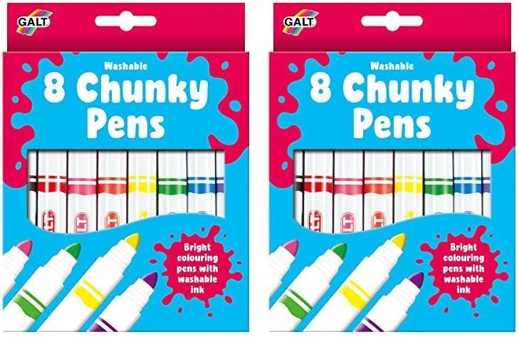 Galt Toys, 8 canetas grossas - laváveis, canetas grossas para crianças a partir de 3 anos