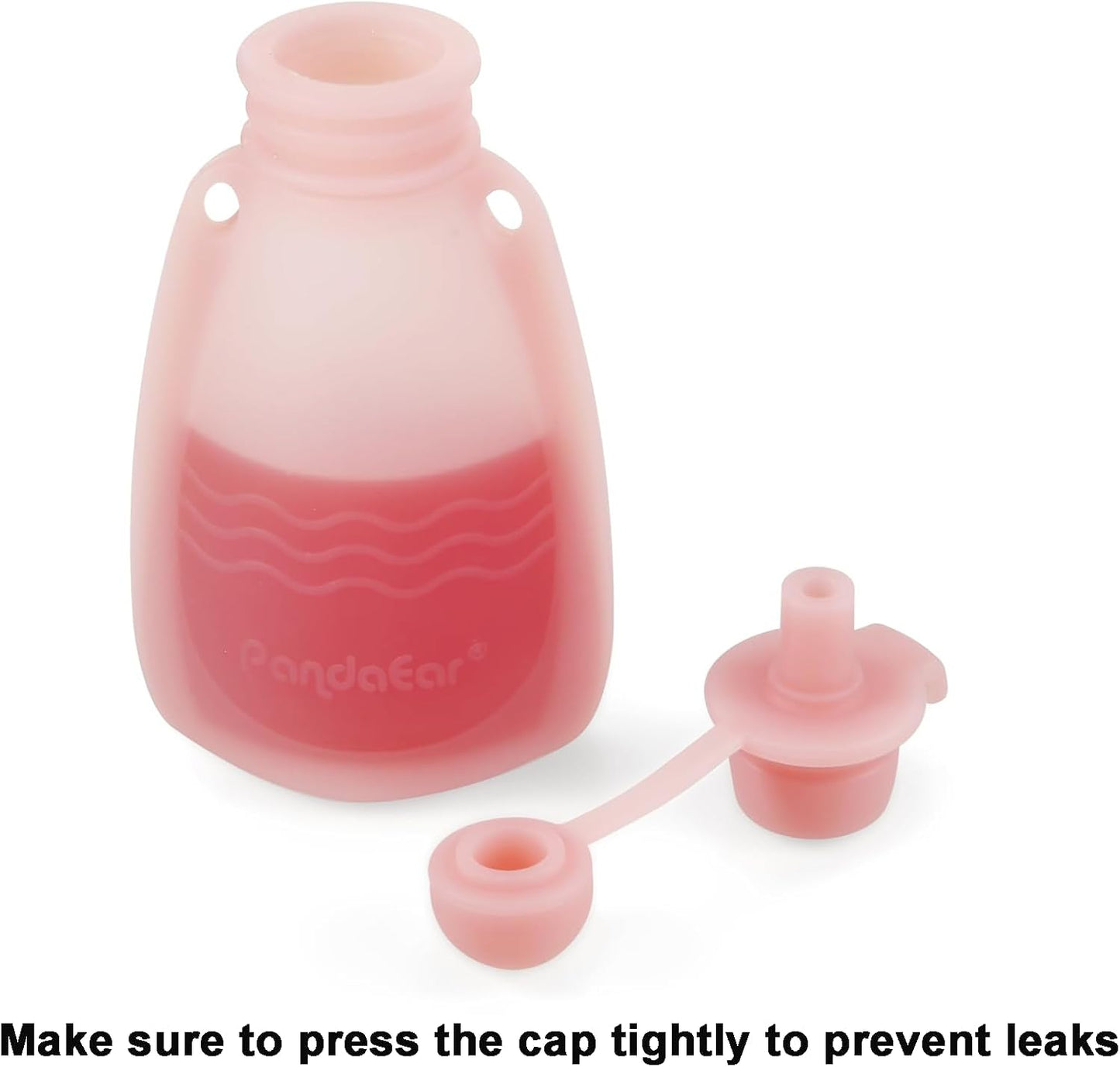 PandaEar Conjunto de 4 saquinhos de silicone reutilizáveis para papinha, ideais para bebês e crianças pequenas. Feitos de silicone livre de BPA, cada saquinho tem capacidade para 142 g (5 oz).