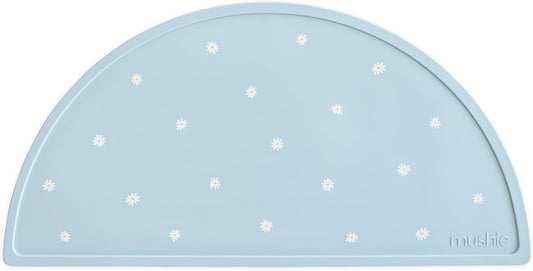 Mushie Tapete de silicone para crianças | Design antiderrapante | Material: Silicone de qualidade alimentar | Fácil de limpar e resistente a manchas | Livre de BPA e ftalatos (Margarida branca)