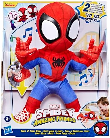 Homem-Aranha e seus amigos incríveis - Brinquedo de pelúcia interativo Marvel Dance 'N Crawl do Homem-Aranha