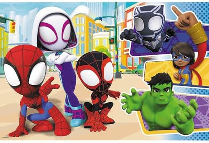 Trefl Marvel Homem-Aranha e seus Incríveis Amigos – Quebra-cabeça de 24 peças para crianças – Peças grandes e fáceis de manusear – Para crianças a partir de 3 anos