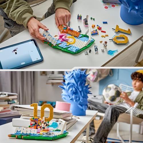 LEGO Editions Lionel Messi – Melhores Momentos do Futebol - Kit de Modelo 3D para Exibição com Minifigura Colecionável - Decoração para Quarto Infantil - Presente para Meninos e Meninas a partir de 10 Anos e Fãs de Esportes Adultos - 43011