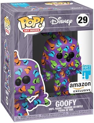 Funko Pop! Série Artista: DTV - Disney - Pateta - Personagens Clássicos da Disney - Exclusivo da Amazon - Figura Colecionável de Vinil - Inclui Estojo Protetor de Plástico Premium - Ótima Ideia para Presente - Fãs de Cinema