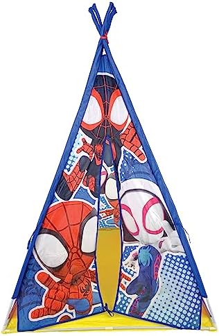 Tenda de Brincar Infantil do Homem-Aranha e Seus Incríveis Amigos - Design Oficialmente Licenciado para Brincadeiras e Aventuras Imaginativas Dentro e Fora de Casa - Para Crianças a partir de 2 Anos
