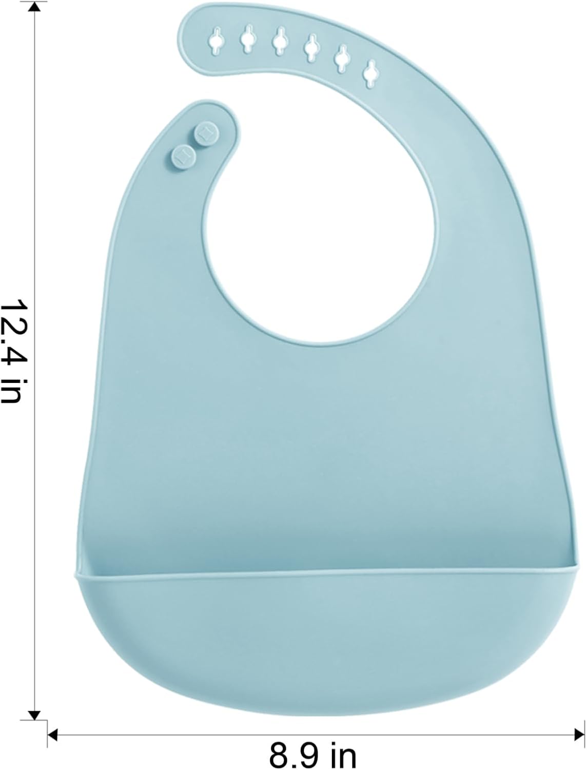 PandaEar Conjunto de 5 Babadores de Silicone para Bebês e Crianças Pequenas, Babadores Impermeáveis para Bebês de 6 a 18 Meses, para Introdução Alimentar, Babador Ajustável com Bolso Grande para Coletor de Alimentos,