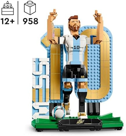 LEGO Editions Lionel Messi – Brinquedo Lenda do Futebol - Kit de Modelo 3D para Exibição - Decoração DIY para Quarto Infantil - Presente para Meninos e Meninas a partir de 12 Anos e Fãs de Esportes Adultos - 43015