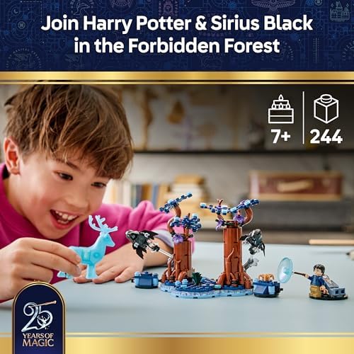 LEGO Harry Potter Floresta Proibida: Expecto Patronum - Modelo com 2 Dementadores, Cervo e 2 Minifiguras, incluindo Sirius Black - Presente para meninas, meninos e fãs a partir de 7 anos - 76475
