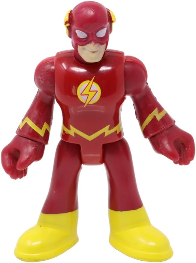 Fisher-Price Peça de reposição Imaginext para o conjunto de brinquedos Super-Heróis para crianças pequenas - Figura articulada do Flash - Roupa vermelha - Botas amarelas