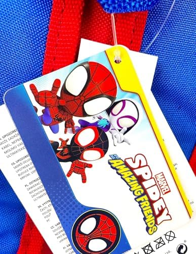 Mochila infantil do Homem-Aranha e seus amigos para meninos e meninas, ideal para escola, viagens e para levar o lanche.