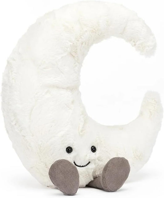 Jellycat Decoração de pelúcia colecionável Lua Crescente Branca
