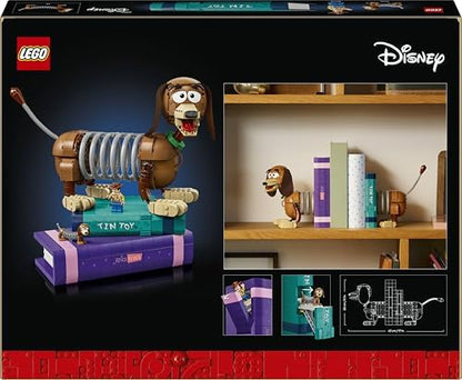 LEGO | Disney Pixar Toy Story Slinky Dog - Conjunto de Construção Decorativo para Estante de Livros para Adultos - Inclui Minifigura do Woody e Figura de Dachshund - Presente Nostálgico para Fãs - 43301