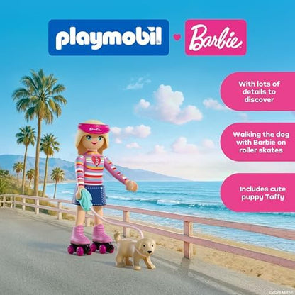 Playmobil | Barbie x Malibu | Conjunto de Patinação com a Cadelinha Taffy e Tênis Conversíveis | Para crianças a partir de 4 anos | 72126