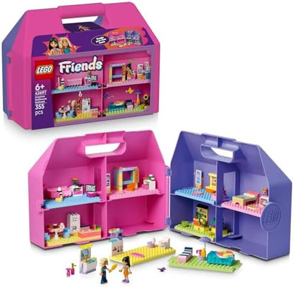 LEGO Mala de Bonecas Criativa Friends - Brinquedo de Viagem com Casa de 8 Cômodos, 2 Mini Bonecas e Acessórios - Ideia de Presente de Aniversário para Meninas a partir de 6 Anos - 42697