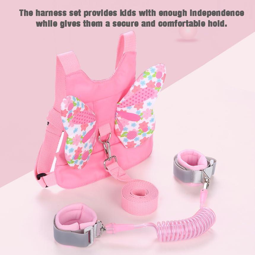 PandaEar Coleira de segurança infantil com guia e cordão anti-perda para pulso, mochila com guia 3 em 1 para bebês e crianças pequenas, coleira de segurança infantil com guia, guia anti-perda para passeios com bebês