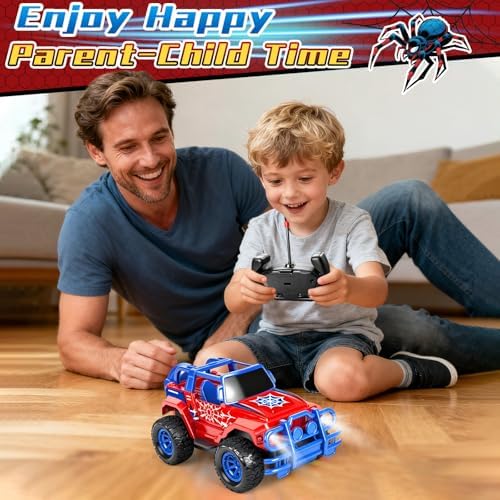 Carrinhos de Controle Remoto Hymaz Spider para Crianças de 3 a 12 Anos, Brinquedos de Carro e Caminhão RC para Meninos e Meninas, Carrinho de Controle Remoto Off-Road para Uso Interno e Externo, Brinquedo Monstro Aranha, Ótimo para Presentear Crianças.