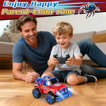 Carrinhos de Controle Remoto Hymaz Spider para Crianças de 3 a 12 Anos, Brinquedos de Carro e Caminhão RC para Meninos e Meninas, Carrinho de Controle Remoto Off-Road para Uso Interno e Externo, Brinquedo Monstro Aranha, Ótimo para Presentear Crianças.