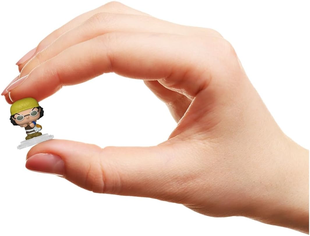 Funko Bitty Pop! One Piece - Usopp - Pacote com 4 - Probabilidade de 1/6 para uma variante rara de Chase e uma minifigura surpresa misteriosa - 2,2 cm (0,9 pol.) - Prateleira de exposição empilhável incluída