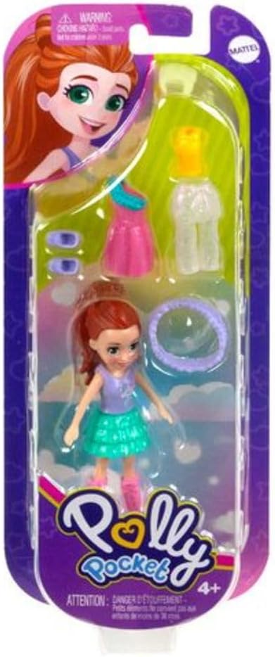 Polly Pocket Conjunto de jogos Lilac Shimmer & Shine Fashion Pack inclui uma boneca, roupas e acessórios adicionais para meninas de 4 anos ou mais