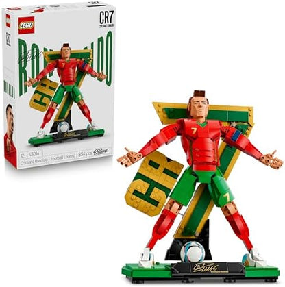 LEGO Editions Cristiano Ronaldo – Brinquedo Lenda do Futebol - Kit de Modelo 3D para Exibição - Decoração DIY para Quarto Infantil - Presente para Meninos e Meninas a partir de 12 Anos e Fãs de Esportes Adultos - 43016