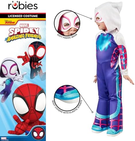 Fantasia infantil de luxo do Homem-Aranha Fantasma, da Rubie's, inspirada no filme "Homem-Aranha e seus Incríveis Amigos" da Marvel.