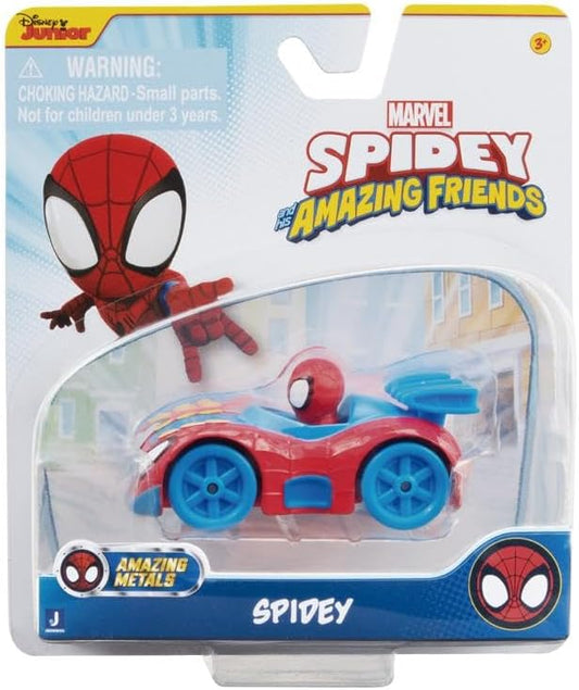 Spidey and his Amazing Friends Incrível carro de corrida de metais em escala 1:64 (aranha)