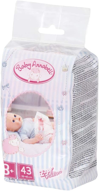 Baby Annabell Fraldas, Multicoloridas, Tamanho Pequeno, Pacote com 5