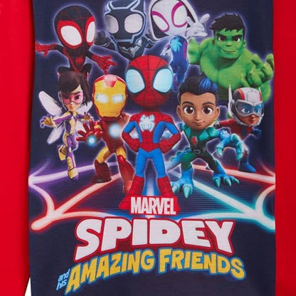 Pijama Infantil do Homem-Aranha e Seus Incríveis Amigos, Conjunto com Hulk, Homem de Ferro, Pantera Negra, Gwen Stefani e Miles Morales