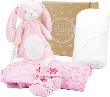 Baby Box Shop - Toalha com capuz personalizada para bebê e cobertor de urso personalizado para bebê, itens essenciais para recém-nascidos, Baby Box Shop - 6 itens essenciais para recém-nascidos unissex