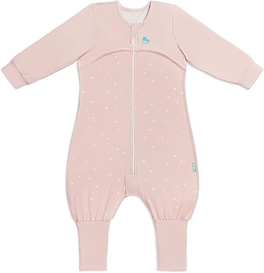 Love To Dream™ Macacão de dormir com pernas | Manga comprida, cobertor vestível leve | Edredom embutido | 1.0 Tog Ideal para primavera e verão (20–24°C) | Algodão lavável à máquina e zíper duplo
