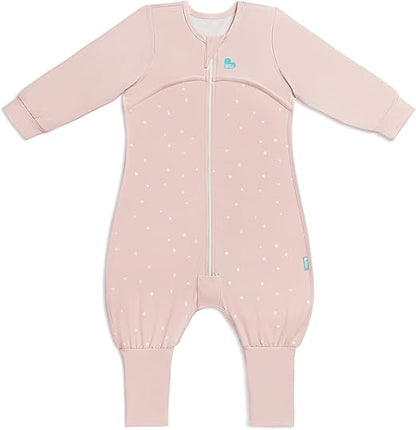 Love To Dream™ Macacão de dormir com pernas | Manga comprida, cobertor vestível leve | Edredom embutido | 1.0 Tog Ideal para primavera e verão (20–24°C) | Algodão lavável à máquina e zíper duplo
