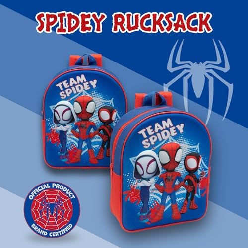Mochila Infantil 3D do Homem-Aranha e Seus Incríveis Amigos da Marvel - Mochila Escolar Infantil do Homem-Aranha
