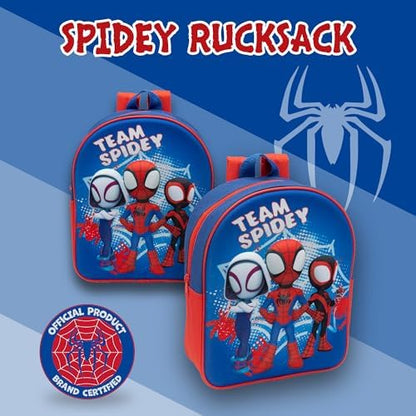 Mochila Infantil 3D do Homem-Aranha e Seus Incríveis Amigos da Marvel - Mochila Escolar Infantil do Homem-Aranha