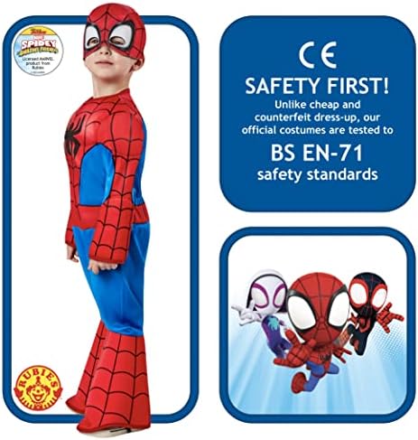 Fantasia infantil de luxo do Homem-Aranha da Rubies, inspirada no filme "Spider and His Amazing Friends" da Marvel.